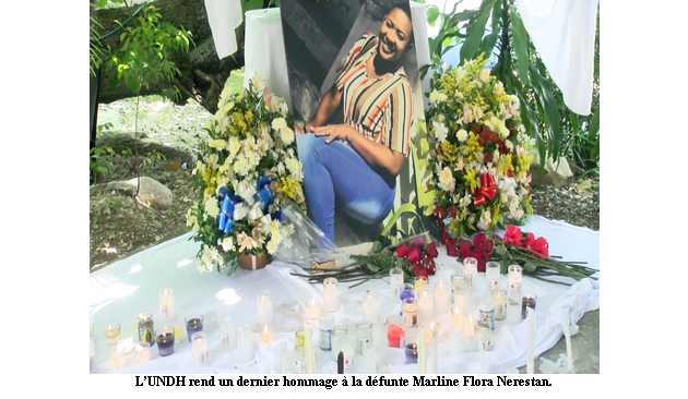 L’UNDH rend un dernier hommage à la défunte Marline Flora Nerestan